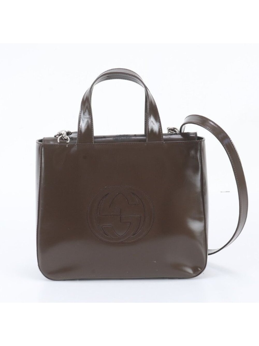 Gucci Vintage Interlocking G Leather 2-Way Shoulder Bag